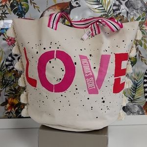 NWT Victoria's Secret Love Beach Tote